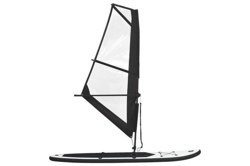 oppusteligt paddleboard med sejlsæt sort og hvid - Sort - Sport & fritid - Hjemmetræning - Træningsredskaber - Fitnessgulv & klikgulv