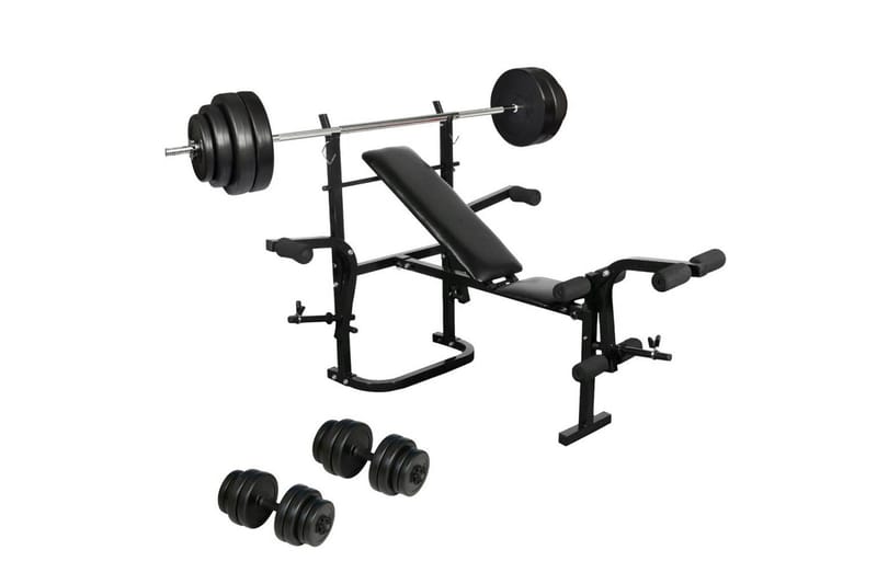 foldbar træningssæt home gym - Sport & fritid - Hjemmetræning - Træningsredskaber - Træningsbænk & bænkpresbænk