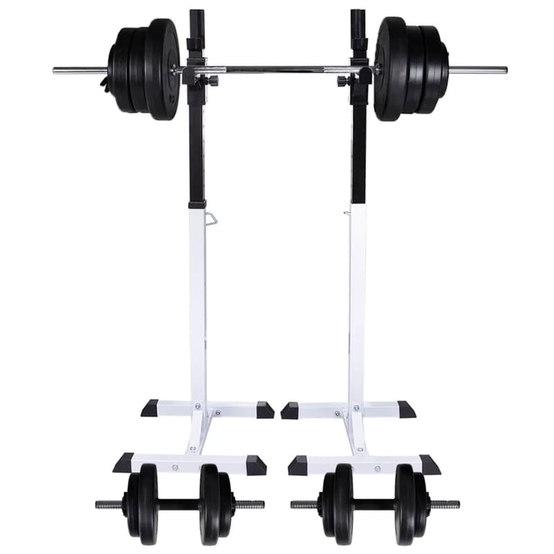 Vægtstang- Og Squat-Stativ Med Vægtstangs- Og Håndvægtesæt - Flerfarvet - Øvrig træningsudstyr - Træningsredskaber