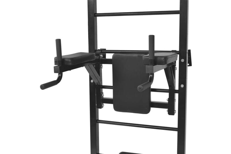 vægmonteret multifunktionel fitness-styrketårn sort - Crossfit udstyr - Power rack & power tower - Multi træningsmaskine