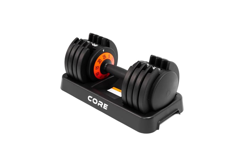 Core Justerbare Håndvægte 25 kg - Sort - Sport & fritid - Hjemmetræning - Vægte & vægtstænger