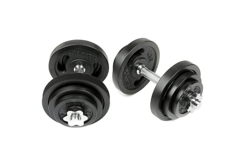 Hammer håndvægtsæt Sort 40 kg - Håndvægte & håndvægtstænger - Crossfit udstyr