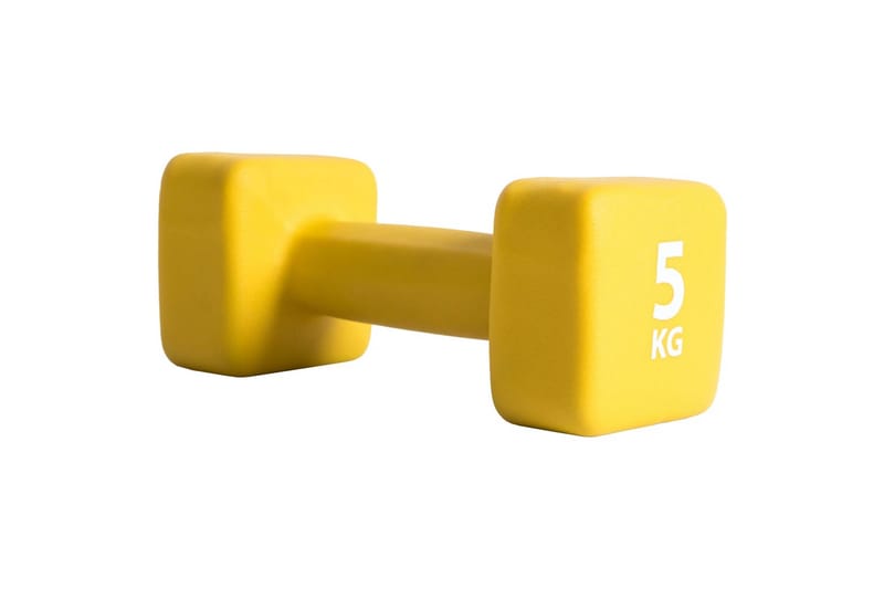Pure2Improve håndvægt 5 kg neopren gul - Gul - Crossfit udstyr - Håndvægte & håndvægtstænger