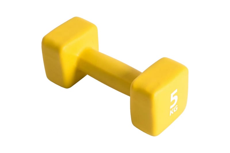 Pure2Improve håndvægt 5 kg neopren gul - Gul - Håndvægte & håndvægtstænger - Crossfit udstyr