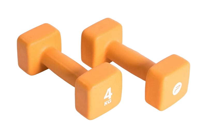 Pure2Improve håndvægtsæt 2 x 4 kg neopren orange - Orange - Håndvægte & håndvægtstænger - Crossfit udstyr