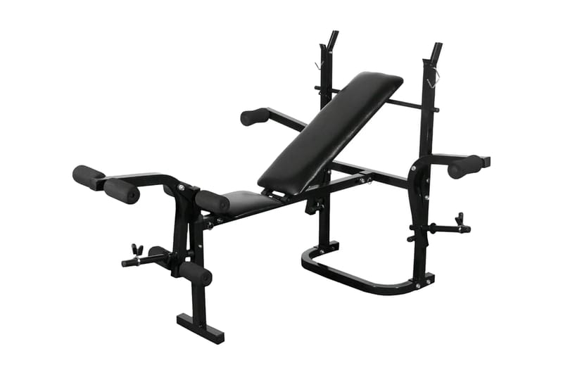 vægtbænk med vægtstativ, vægtstang- og håndvægtsæt 30,5 kg - Sport & fritid - Hjemmetræning - Vægte & vægtstænger