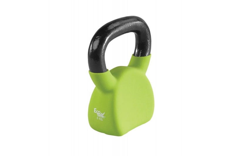 Ecobody Neoprene Kettlebell 10 kg - Grøn - Crossfit udstyr - Kettlebells