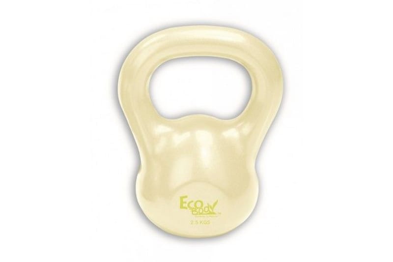 Ecobody Vinyl Kettlebell 2,5 kg - Beige - Crossfit udstyr - Kettlebells