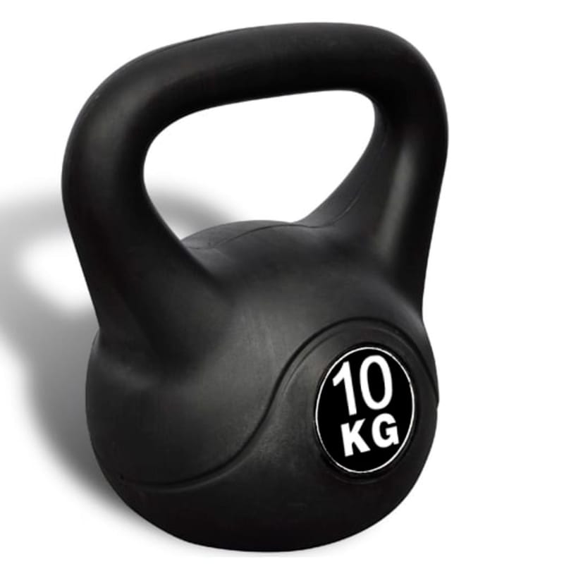 Kettlebell Plast Skal 10 Kg - Sort - Crossfit udstyr - Kettlebells