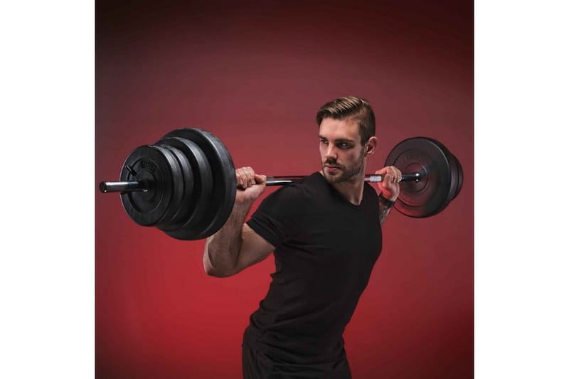Fit'N Shape Vægtstangssæt 50 kg - Sort|Grå - Crossfit udstyr - Vægtstang