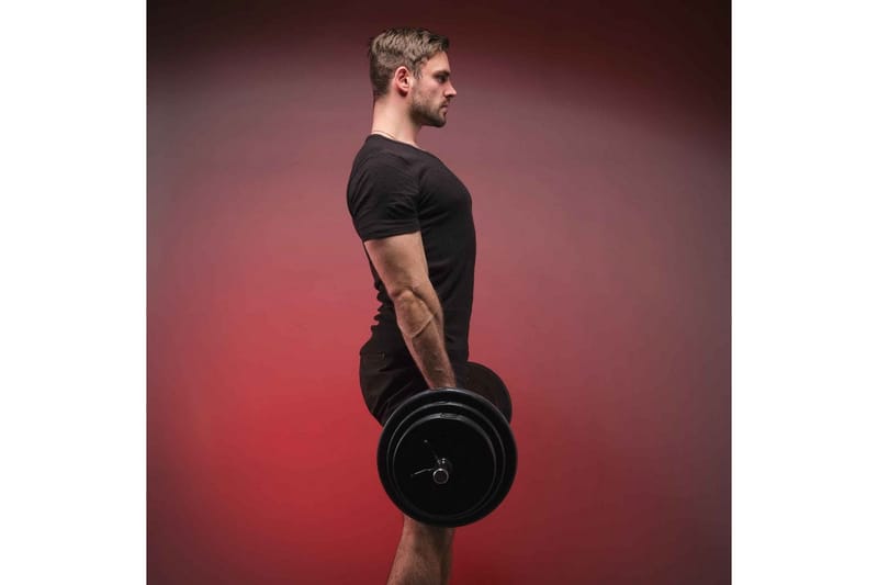 Fit'N Shape Vægtstangssæt 50 kg - Sort|Grå - Crossfit udstyr - Vægtstang