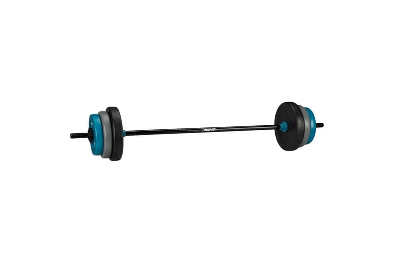 Avento justerbart vægtstangssæt 20 kg sort blå og grå - Vægtstangsæt - Crossfit udstyr