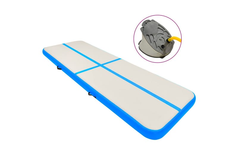 Oppustelig Gymnastikmåtte M. Pumpe 300X100X15 cm Pvc Blå - Blå - Sport & fritid - Hjemmetræning - Yoga