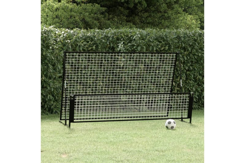 2-i-1 fodbold-rebounder 202x104x120 cm stål - Sort - Havespil