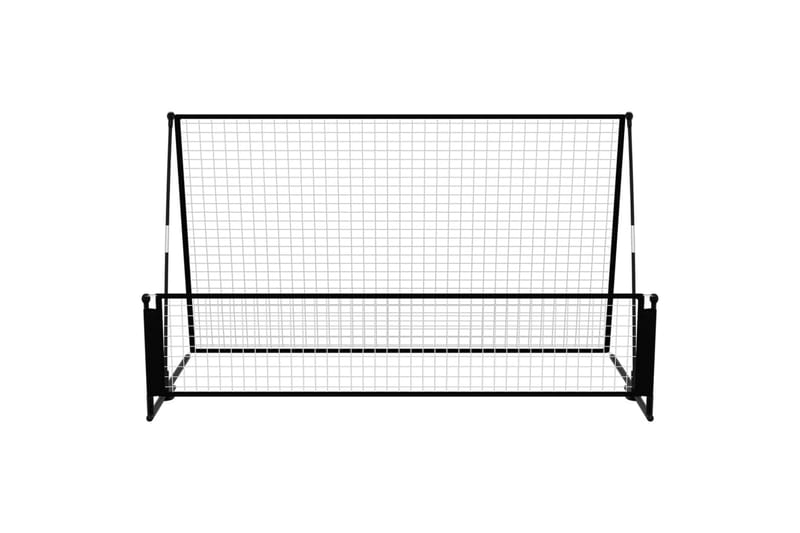 2-i-1 fodbold-rebounder 202x104x120 cm stål - Sort - Havespil