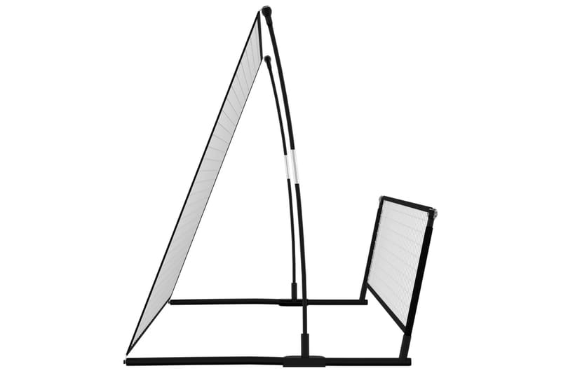 2-i-1 fodbold-rebounder 202x104x120 cm stål - Sort - Sport & fritid - Leg & sport - Havespil