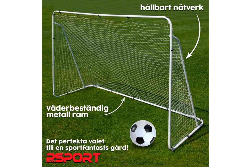 2 x Prosport Fodboldmål Real 240x150 cm - Sort - Sport & fritid - Leg & sport - Havespil