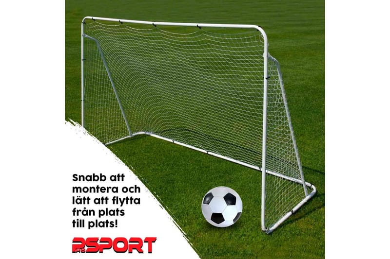 2 x Prosport Fodboldmål Real 240x150 cm - Sort - Sport & fritid - Leg & sport - Havespil