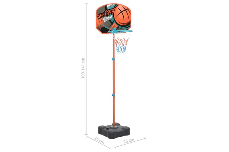 basketballsæt 109-141 cm transportabelt og justerbart - Flerfarvet - Sport & fritid - Leg & sport - Havespil