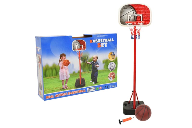 basketballsæt 138,5-166 cm transportabelt og justerbart - Flerfarvet - Sport & fritid - Leg & sport - Havespil