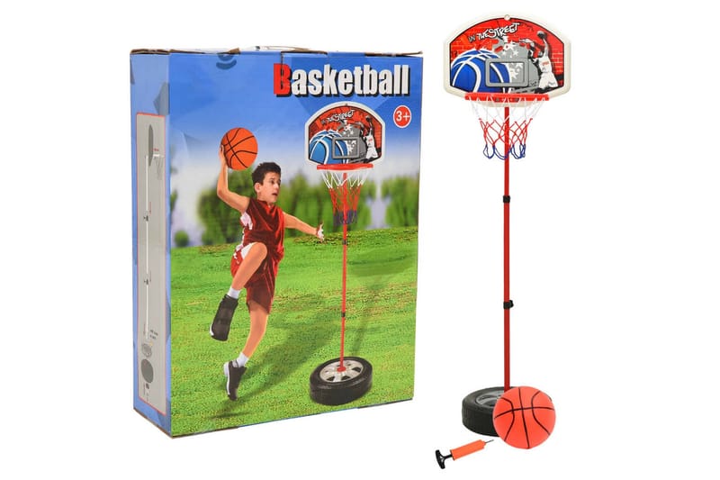 basketballsæt til børn 120 cm justerbart - Flerfarvet - Sport & fritid - Leg & sport - Havespil