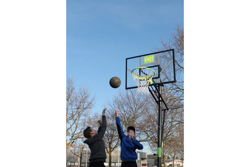 Exit Galaxy Basketkurv m. Beslag til jorden - Sort/Grøn - Havespil