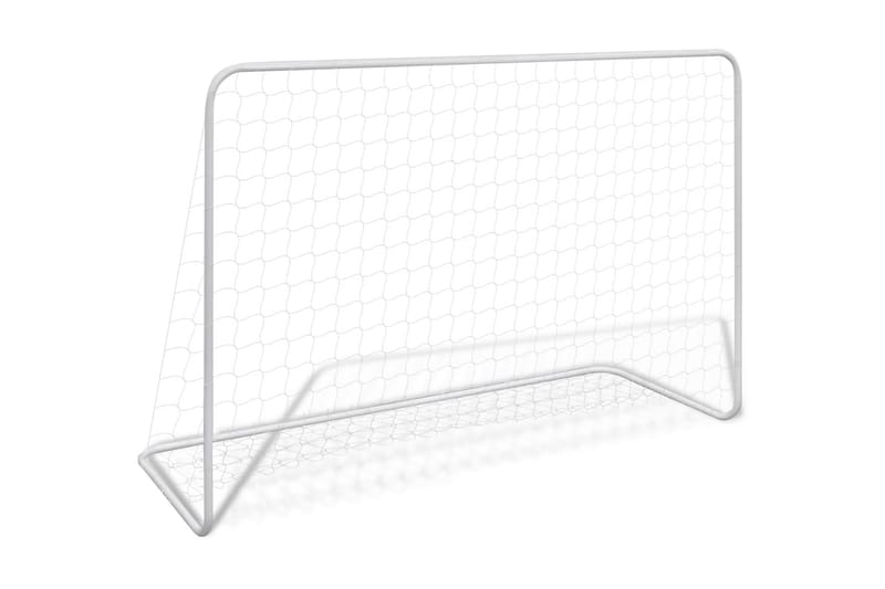 Fodboldmål 2 Stk. Med Net 182 X 61 X 122 Cm Stål Hvid - Hvid - Havespil