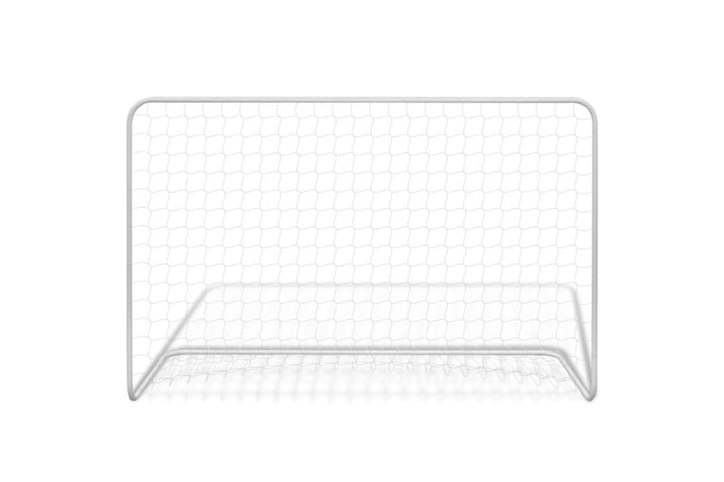 Fodboldmål 2 Stk. Med Net 182 X 61 X 122 Cm Stål Hvid - Hvid - Sport & fritid - Leg & sport - Havespil