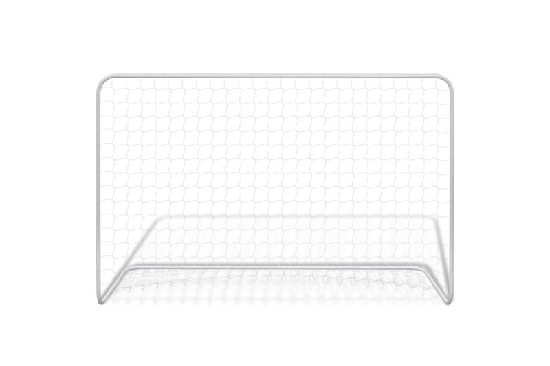 Fodboldmål 2 Stk. Med Net 182 X 61 X 122 Cm Stål Hvid - Hvid - Havespil