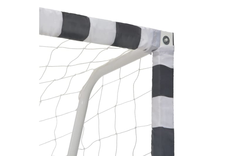 Fodboldmål 300 X 160 X 90 Cm Metal Sort Og Hvid - Hvid - Sport & fritid - Leg & sport - Havespil