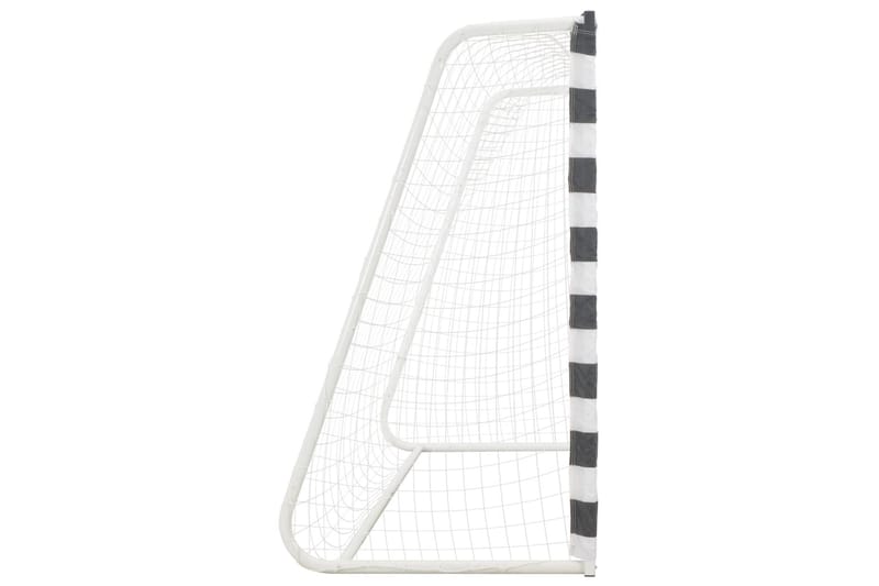 Fodboldmål 300 X 160 X 90 Cm Metal Sort Og Hvid - Hvid - Sport & fritid - Leg & sport - Havespil