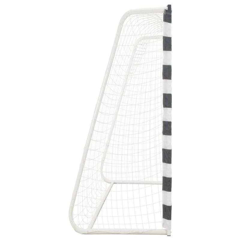 Fodboldmål 300 X 200 X 90 Cm Metal Sort Og Hvid - Hvid - Sport & fritid - Leg & sport - Havespil