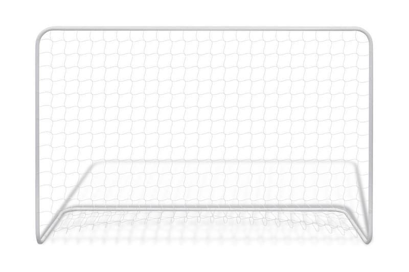 Fodboldmål Med Net 182 X 61 X 122 Cm Stål Hvid - Hvid - Havespil
