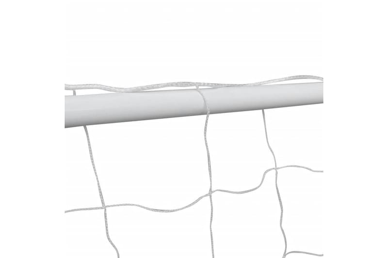 Fodboldmål Med Net I Stål 240 X 90 X 150 Cm Høj Kvalitet - Hvid - Havespil