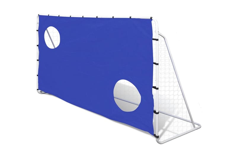 Fodboldmål Med Sigtemål Stål 240 X 92 X 150 Cm Høj Kvalitet - Blå - Sport & fritid - Leg & sport - Havespil