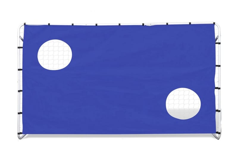 Fodboldmål Med Sigtemål Stål 240 X 92 X 150 Cm Høj Kvalitet - Blå - Sport & fritid - Leg & sport - Havespil