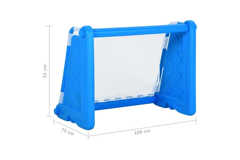 fodboldmål til børn 100x75x55 cm plastik - Blå - Sport & fritid - Leg & sport - Havespil