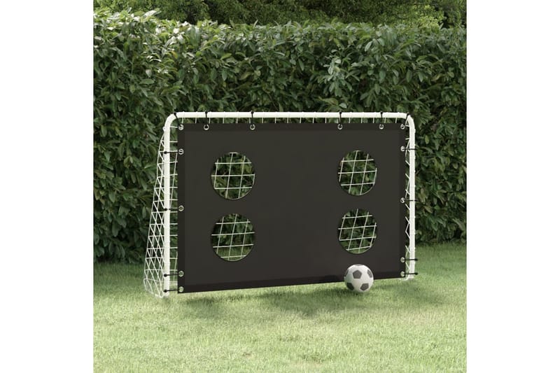 fodboldmål til præcisionstræning 184x61x122 cm stål - Sort - Sport & fritid - Leg & sport - Havespil