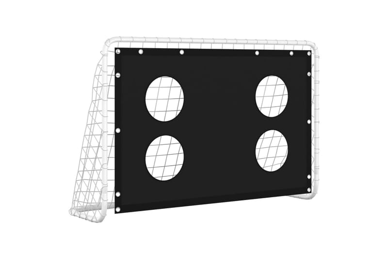 fodboldmål til præcisionstræning 184x61x122 cm stål - Sort - Havespil