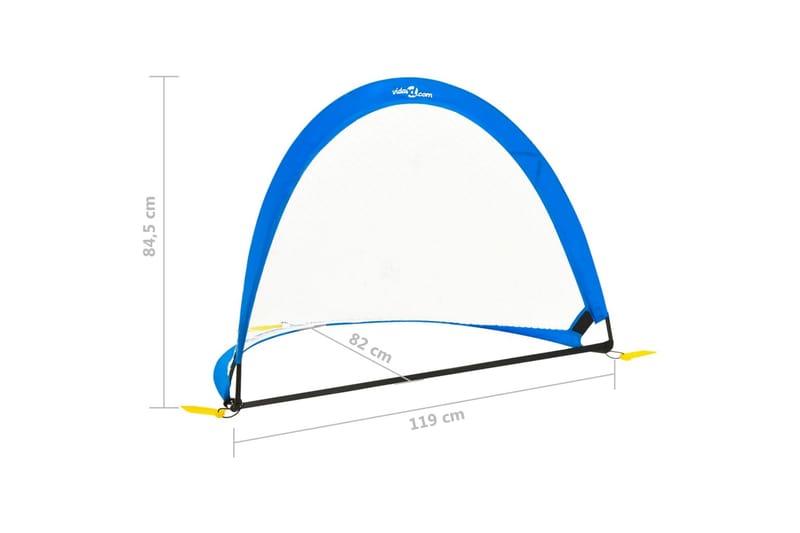 fodboldmålsæt til børn med opbevaringstaske 119x82x84,5 cm - Blå - Havespil