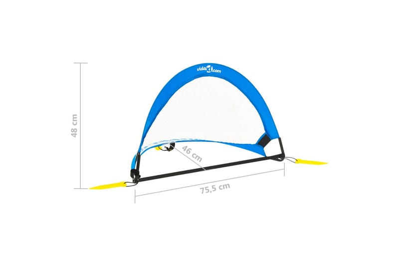 fodboldmålsæt til børn med opbevaringstaske 75,5x46x48 cm - Blå - Havespil