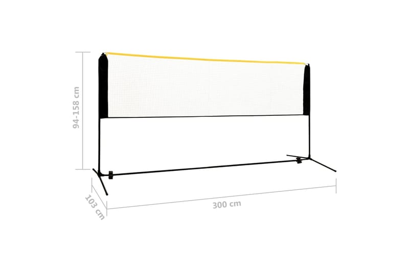 justerbart badmintonnet 300x103x94-158 cm metal - Sport & fritid - Leg & sport - Havespil