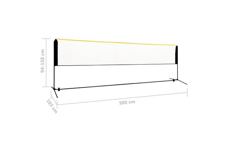 justerbart badmintonnet 500x103x94-158 cm metal - Sport & fritid - Leg & sport - Havespil