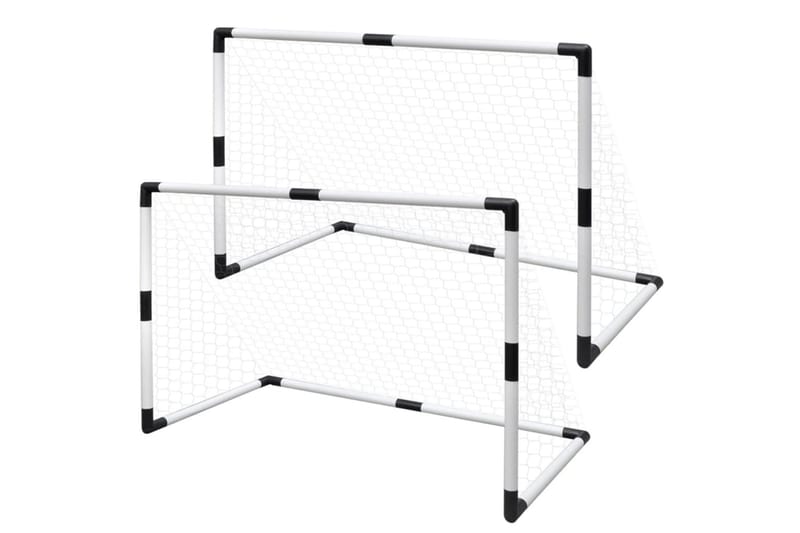 Mini Fodbold Mål Indlæg Net Sæt 2 Stk Til Børn 91,5X48X61Cm - Hvid - Havespil