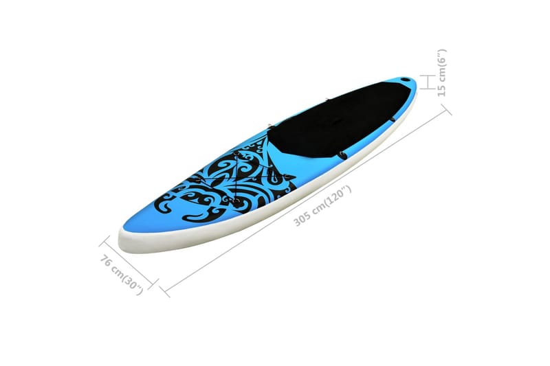 oppusteligt paddleboardsæt 305x76x15 cm blå - Blå - Havespil - Vandlegetøj