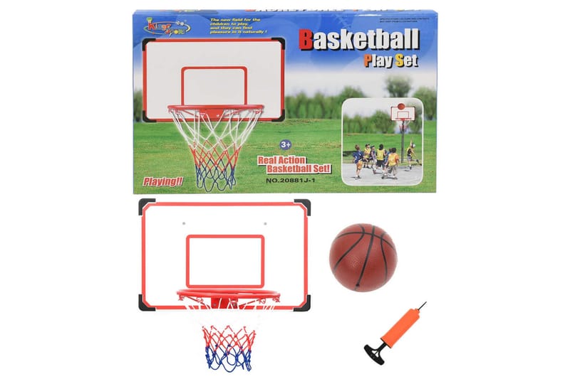 vægmonteret basketballkurv med plade 5 dele - Flerfarvet - Sport & fritid - Leg & sport - Havespil