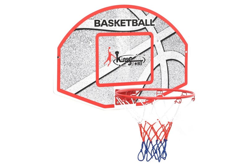 vægmonteret basketballkurv med plade 5 dele 66x44,5 cm - Flerfarvet - Sport & fritid - Leg & sport - Havespil