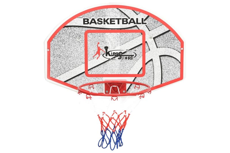 vægmonteret basketballkurv med plade 5 dele 66x44,5 cm - Flerfarvet - Sport & fritid - Leg & sport - Havespil