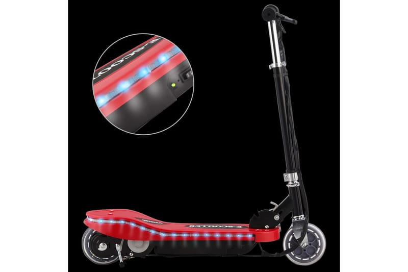 Elektrisk løbehjul med LED 120 W rød - Rød - Legeplads & legeredskaber - Løbehjul - Legekøretøjer & hobbykøretøjer