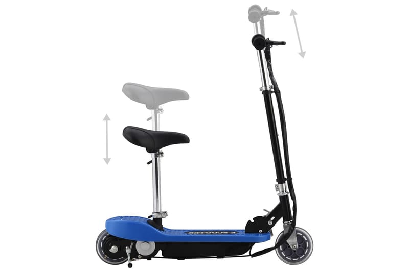 Elektrisk løbehjul med sæde 120 W blå - Blå - Sport & fritid - Leg & sport - Legeplads & legeredskaber